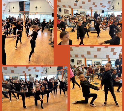 Voorbereidingen dansvoorstelling in volle gang